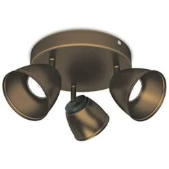 Philips MyLiving County Flush 3x 4W LED Light Bronze Spot Lights, Warm White