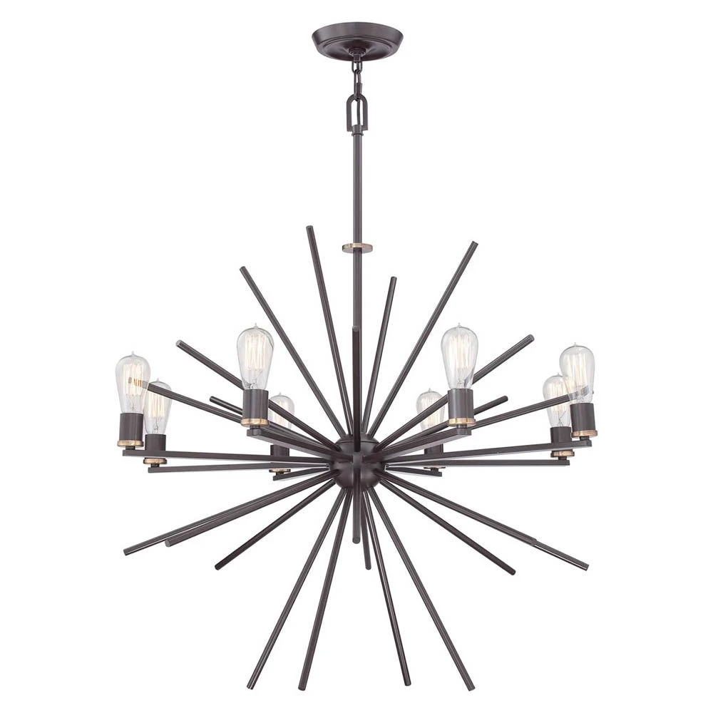 Quoizel QZ/CARNEGIE8 Uptown Carnegie 8lt Chandelier 1 Quoizel QZ/CARNEGIE8 Uptown Carnegie 8lt Chandelier