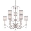 Quoizel QZ/WHITNEY9 Whitney Imperial Silver 9 Light Two Tier Chandelier Light