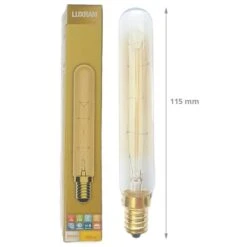 Luxram Rustica Slim Tubular 115mm 40W 240V SES/E14 Tinted Vintage Lamp