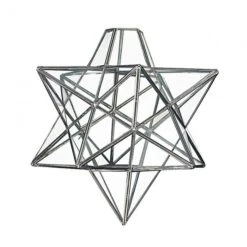 Loxton Lighting 300mm Star Pendant Glass With Chrome Framework