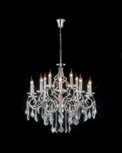 Diyas IL303110+5 Torino Polished Chrome/Crystal 15 Light Pendant Light