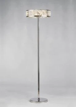Diyas IL30177 Torre Polished Chrome 5 Light Floor Lamp