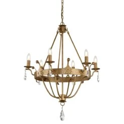 Elstead WINDSOR6 Windsor Gold Patina 6 Light Chandelier Light